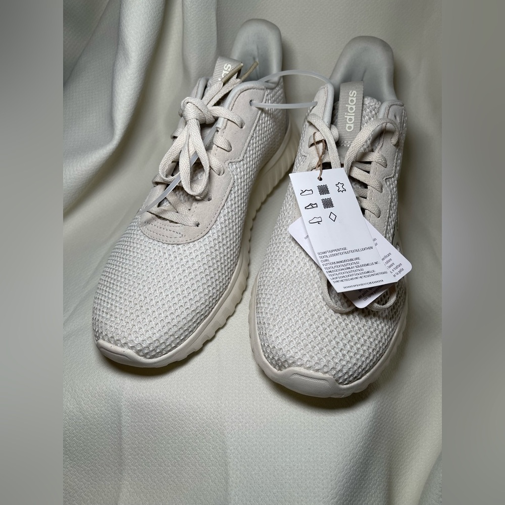 NWT Adidas Women’s Off-White Beige Mesh Athletic Shoe Sneakers Size 8 - Picture 8 of 15